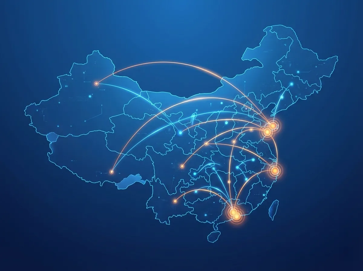 Factory network locations across China